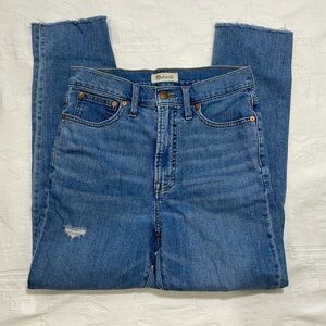 Madewell The Perfect Vintage Jeans Distressed Medium Wash Size 28